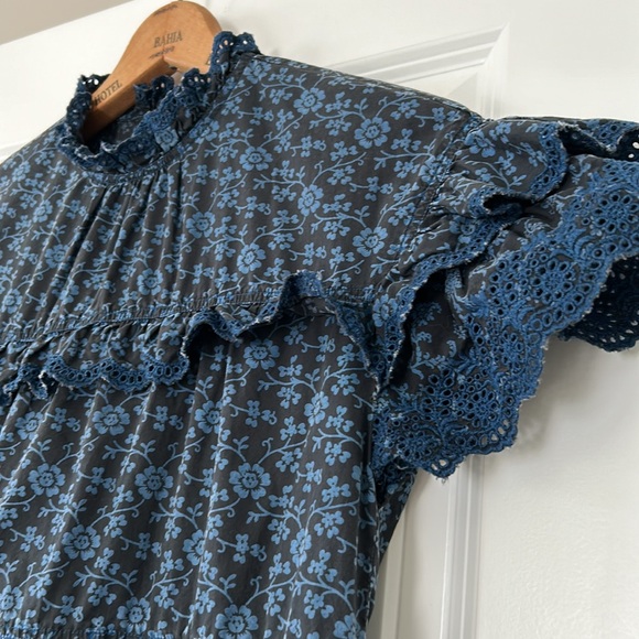 Ulla Johnson Leonie Floral Print Tiered Ruffle Dress w Pockets +MEASUREMENTS 2 - Picture 2 of 15